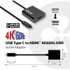 club3D CAC-2504 USB adaptér [1x USB 3.1 zástrčka C - 1x HDMI zásuvka] čierna; CAC-2504