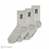 On Logo ponožky 3-pack, heather gray XS