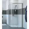 Hüppe Classics 2 EasyEntry - Posuvné dvere 200x90 cm, 1/4-kruh, profil strieborný