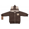 Oteplená pletená bundička Teddy Bear, Baby Nellys, dvojvrstvová, hnedá 92-98 (18-36m)