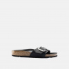 Birkenstock Čierne Regular šľapky Birkenstock Madrid Big Buckle Oiled Leather