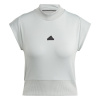 adidas Z.N.E Short Sleeve High Neck dámske tričko Grey 6 (XXS)