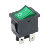 Kolískový vypínač obdĺžnikový s podsvietením, KCD1 4-pin, 250V/6A Zelená