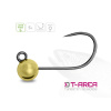 Delphin Jigová Hlavička T-AREA BL Wolframový Jig Zlatý 5 ks - #4 / 2,2 g / 6,4 mm