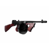 Samopal Thompson M1928A1 s bubnovým zásobníkem + Přívěsek na klíče DENIX