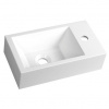 Sapho Amarok Umývadlo 40x11x22 cm, biele, batéria vpravo AR500