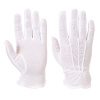 PORTWEST MICRODOT A080 / Bavlnené rukavice s PVC terčíkmi - biela M
