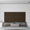 zahrada-XL Nástenné panely 12 ks hnedé 90x30 cm umelá koža 3,24 m² 344008