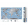 World Travel Weekend nástenná stieracia mapa sveta + tubus 40x60cm / anglicky