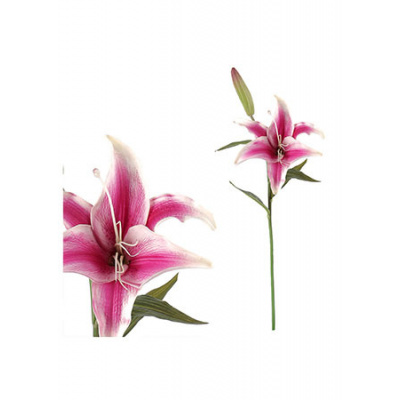 Lilie, barva tmavě růžová. Květina umělá. KUM3293