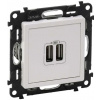 LEGRAND Valena Life 2-zásuvka USB A+A 2400mA VALENA LIFE biela 753112