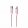 Datový kábel Swissten Textile II USB-C / Lightning 1,5 m Ružový 71529205