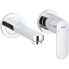 GROHE Eurosmart Cosmopolitan 2-otvorová páková umývadlová batéria pod omietku, pre nástennú montáž, s rozetami, výtok 170 mm, chróm, 19381000