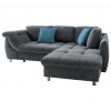 Livetastic ROHOVÁ SEDACIA SÚPRAVA, textil, antracitová, modrá - Online Only obývacie izby - 002310001609