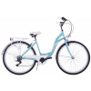 KOZBIKE Mestský bicykel KOZ13 7 prevodový Modro-biely + košík 28