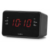 NEDIS digitální budík s rádiem/ LED displej/ 3,5 mm jack/ AM/ FM/ odložené buzení/ časovač vypnutí/ 2 alarmy/ CLAR002BK