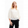 Dámská halenka DESIGUAL 24SWBW03 1021 BLUS_ANETTE 1021 WHITE velikost S