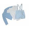 Detský komplet - Baby 86 biela, modrá, modrá 3 ks. (C13 Set Body_sweter__spodeni 18/23 mesiacov)