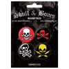 Odznak set - Skull & Bones - 4x38mm