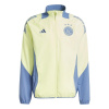 adidas Ajax Amsterdam Pre Match Jacket 2024 2025 Adults Yellow L