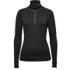 Wooline Dámsky rolák Arctic Double Zip-polo čierny, Sieťovina/Merino Veľkosť: XL