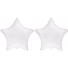 FLEXMETAL Balón fóliový – hviezda biela, 45 cm, 2 ks 8595596328109