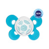 CHICCO Cumlík Physio Comfort silikónový 6-16m chlapec - bodky 1 ks 11x5x14 biela