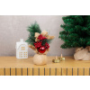 Dekorácia MagicHome Vianoce, Vetvičky v jute, s guľou, 23 cm, 2ks