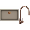 Set Schock S33-9 (dřez Kiruna N-100XL Twilight + baterie Kavus.120 Copper brushed + komponenty Copper brushed)