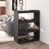 vidaXL Knižnica/deliaca stena sivá 80x35x103 cm masívna borovica 810886