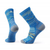 SMARTWOOL HIKE LC MOUNTAIN RANGE PATTERN CREW, laguna blue - L