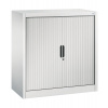 Kancelárska skriňa Omnispace - Sideboard, zalamovacie dvere, 1000 x 420 x 1030 mm, sivá