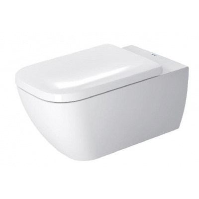Duravit Happy D.2 - Závesné WC, Rimless, s WonderGliss, alpská biela 25500900001