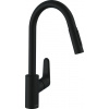Hansgrohe Focus M41, drezová batéria s vyťahovacou spŕškou, čierna matná, HAN-31815670