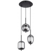 Globo 15345-3 závesné stropné svietidlo Blacky 3x40W | E14 - čierna, dymová