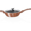 BERLINGERHAUS BERLINGERHAUS Panvica hlboká s mramorovým povrchom a pokrievkou 28 cm Rosegold Metallic Line BH-1518 (BH-1518)