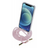 Cellularline Puzdro na krk Transparentný zadný kryt s ružovou šnúrkou pre Apple iPhone 12 MINI