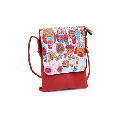 Dievčenská malá kabelka s chlopňou Červené malej sovy Stoklasa F810277ss10