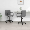 zahrada-XL Otočné jedálenské stoličky 2 ks tmavosivé zamatové 334722