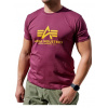 Alpha Industries Basic T-Shirt Burgundy tričko pánske Veľkosť: 3XL, Farba: bordová