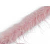 Všívacia odevná / dekoračná kožušina s dlhým chlpom šírka 6 cm pudrová 1m