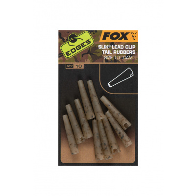 Fox Fox Edges Camo Slik Lead Clip Tail Rubber (Size 10), Variant Edges Camo Size 10 Slik lead clip tail rubber