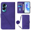 Peňaženkové 3D puzdro Crossbody na Honor 90 Lite - Fialová