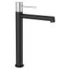 Sapho SOLARIS stojanková umývadlová batéria, vysoká, čierna mat/chróm WD006BC