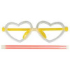 Svietiace okuliare v tvare srdca, mix farieb [1 ks]