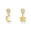 THOMAS SABO náušnice Star and moon gold H2293-414-14