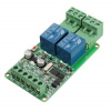 Modul relé 2x napájanie 12V, s komunikačným rozhraním TTL/RS485