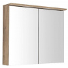 Aqualine KAWA - Zrkadlová skrinka s LED osvetlením, 80x70x22 cm, dub emporio WGL38S