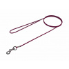 Vodítko výstavné (predvádzacie) s uškom, 3mm/130cm, lanko, pre malé psy, bordové/červené