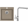 Set Sinks G654 (dřez Viva 455 Truffle 54 + baterie Elka Chrom - lesklý)
